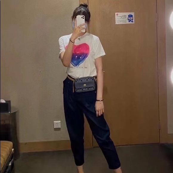 Coach denim chambray crossbody/belt bag camera bag - Picture 4 of 5